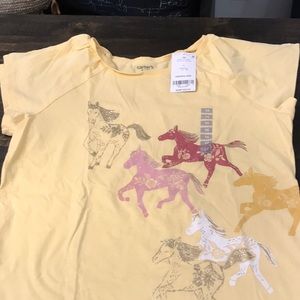 Girls shirt sleeve shirt size 14 Carters new with tags